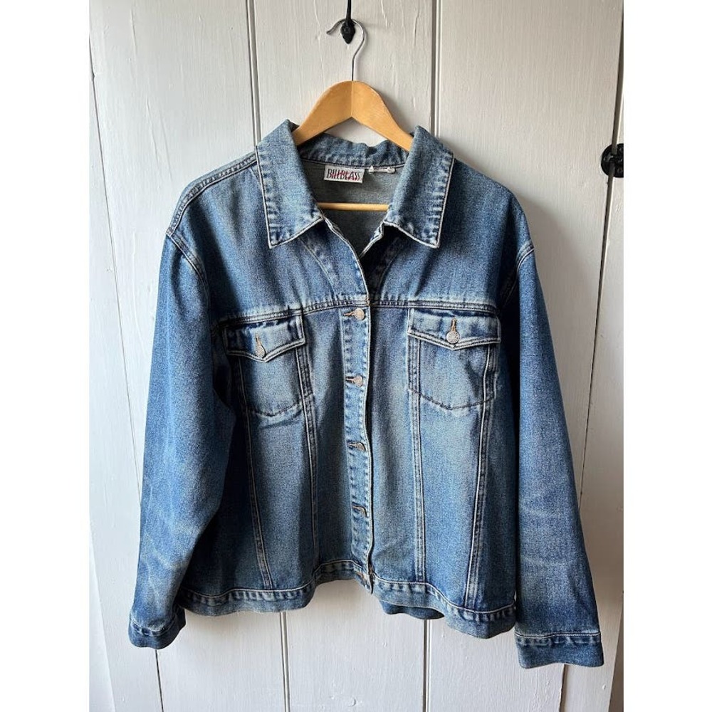 Vintage 90s Bill Blass denim jean jacket M/L?